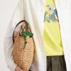 Broccoli Crocheted Cotton and Leather Bag Charm - OU Broccoli Crocheted Cotton and Leather Bag Charm - OU