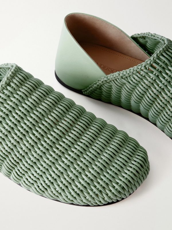 Slipper Woven-Leather Mules - CU