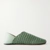 Slipper Woven-Leather Mules