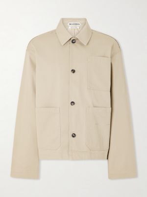 Logo-Embroidered Cotton-Twill Jacket