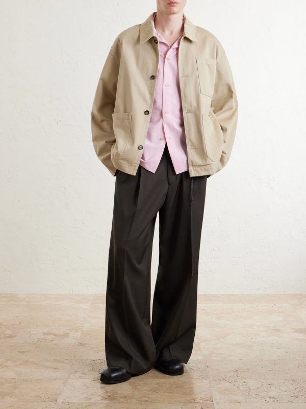 Logo-Embroidered Cotton-Twill Jacket - OU