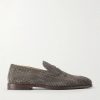 Woven Suede Penny Loafers Woven Suede Penny Loafers