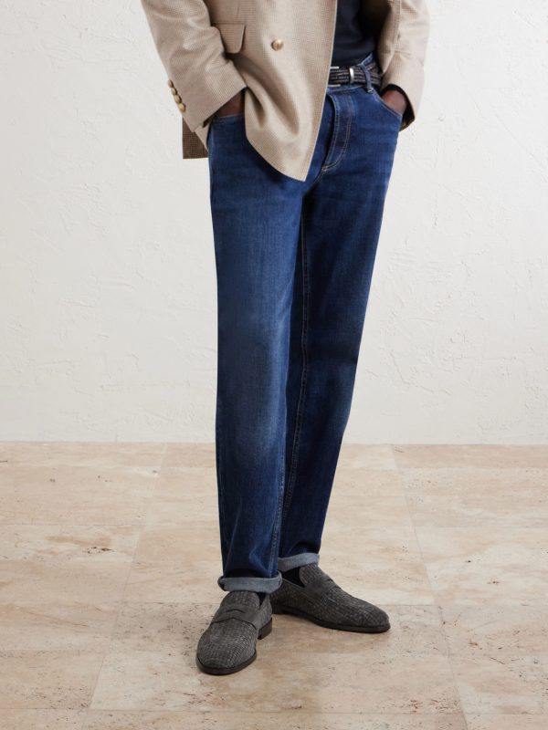 Woven Suede Penny Loafers - OU Woven Suede Penny Loafers - OU