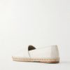 Leather-Trimmed Woven Raffia Espadrilles - BK Leather-Trimmed Woven Raffia Espadrilles - BK