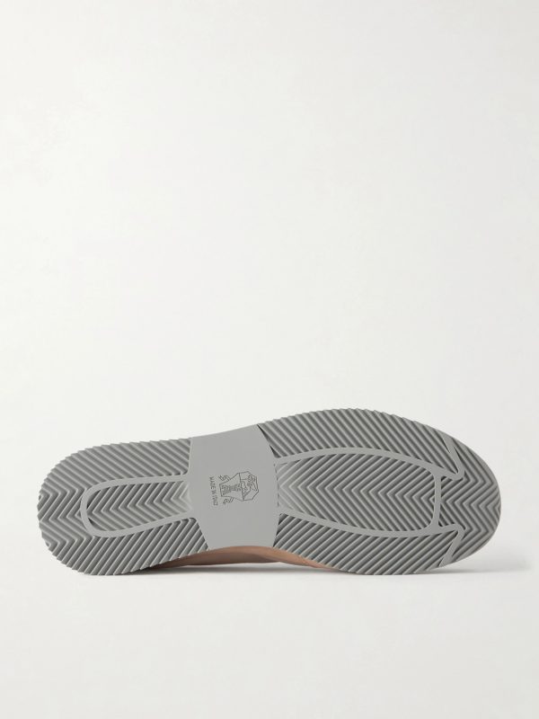 Suede-Trimmed Canvas Sneakers - E1