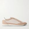 Suede-Trimmed Canvas Sneakers