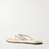 Striped Canvas Flip Flops - BK Striped Canvas Flip Flops - BK