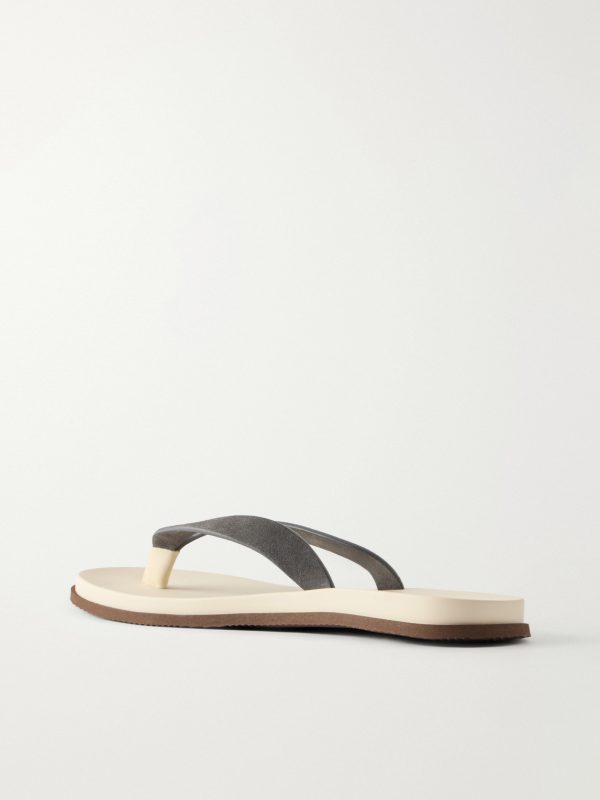 Suede Flip Flops - BK Suede Flip Flops - BK