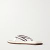 Striped Grosgrain Flip Flops - BK