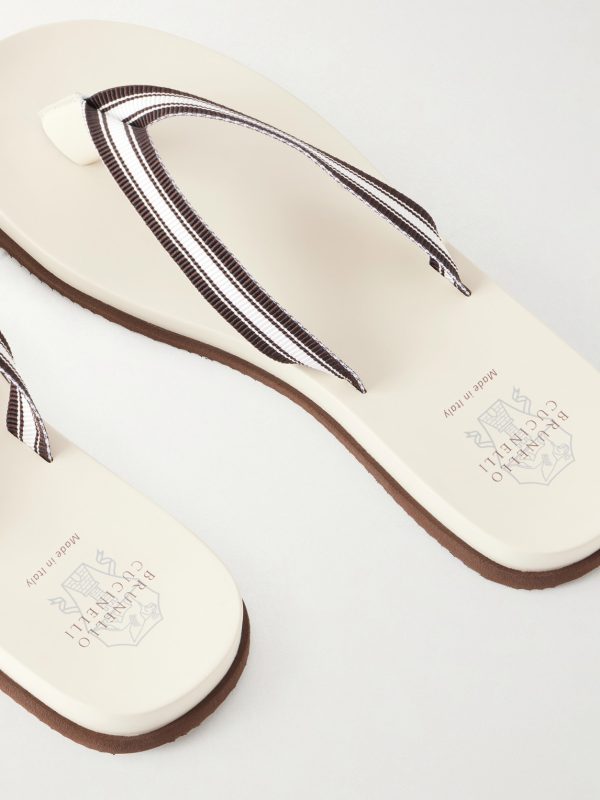 Striped Grosgrain Flip Flops - CU