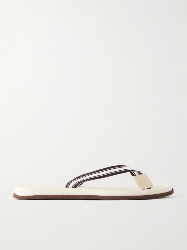 Striped Grosgrain Flip Flops