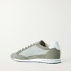 Suede-Trimmed Canvas Sneakers - BK Suede-Trimmed Canvas Sneakers - BK