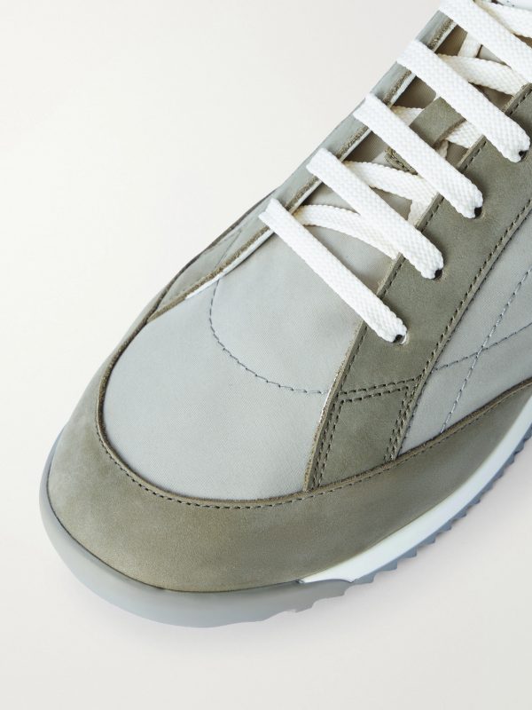 Suede-Trimmed Canvas Sneakers - CU Suede-Trimmed Canvas Sneakers - CU