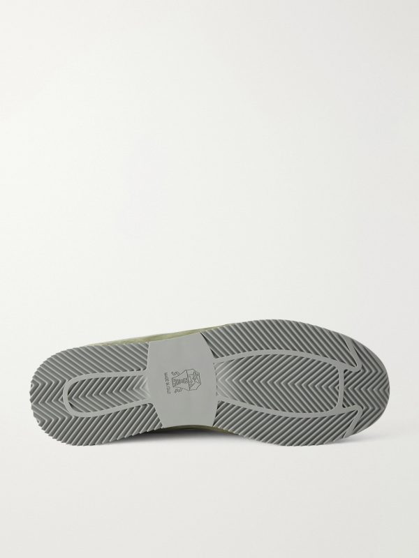 Suede-Trimmed Canvas Sneakers - E1 Suede-Trimmed Canvas Sneakers - E1