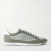 Suede-Trimmed Canvas Sneakers Suede-Trimmed Canvas Sneakers