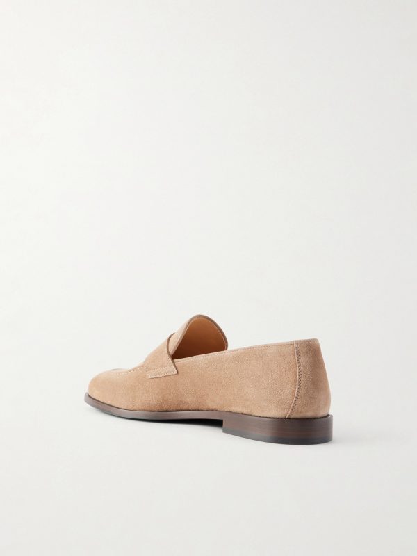 Calf Suede Penny Loafers - BK Calf Suede Penny Loafers - BK