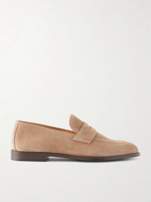Calf Suede Penny Loafers