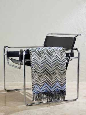 Fringed Striped Wool-Blend Throw Fringed Striped Wool-Blend Throw