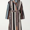 Curt Striped Cotton-Terry Hooded Robe Curt Striped Cotton-Terry Hooded Robe