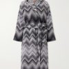 Marea Striped Cotton-Terry Hooded Robe - OU Marea Striped Cotton-Terry Hooded Robe - OU