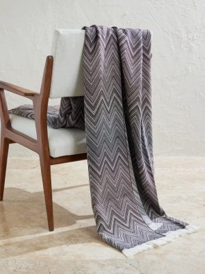 Timmy Fringed Striped Wool Throw Timmy Fringed Striped Wool Throw