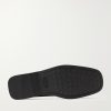 Logo-Debossed Gathered Leather Loafers - E1 Logo-Debossed Gathered Leather Loafers - E1
