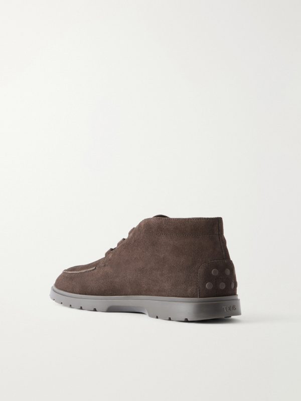Suede Lace-Up Boots - BK Suede Lace-Up Boots - BK