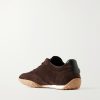 Panelled Leather-Trimmed Suede Sneakers - BK Panelled Leather-Trimmed Suede Sneakers - BK