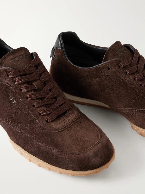 Panelled Leather-Trimmed Suede Sneakers - CU Panelled Leather-Trimmed Suede Sneakers - CU