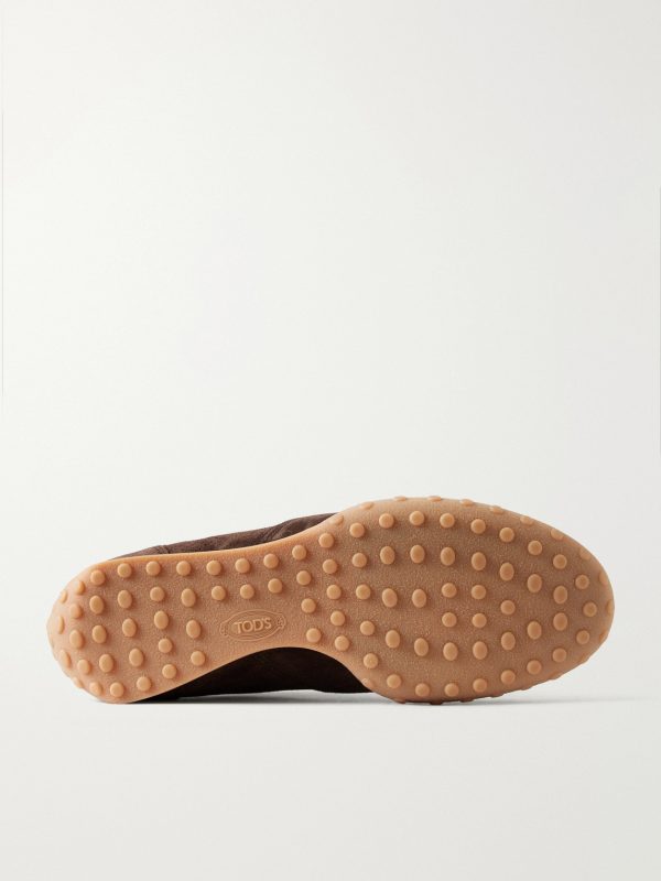 Panelled Leather-Trimmed Suede Sneakers - E1 Panelled Leather-Trimmed Suede Sneakers - E1
