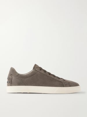 Paneled Rubber-Trimmed Suede Sneakers