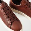 Cassetta Rubber-Trimmed Glossed-Leather Sneakers - CU