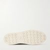 Cassetta Rubber-Trimmed Glossed-Leather Sneakers - E1