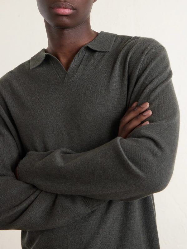 Sloane Organic Cashmere Polo Shirt - CU Sloane Organic Cashmere Polo Shirt - CU