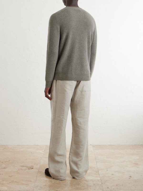 Raglan Organic Cashmere Knitwear Sweatshirt - BK Raglan Organic Cashmere Knitwear Sweatshirt - BK