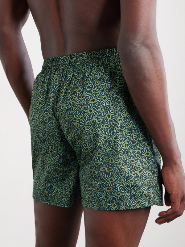 Phibbs Straight-Leg Mid-Length Printed Swim Shorts - BK Phibbs Straight-Leg Mid-Length Printed Swim Shorts - BK