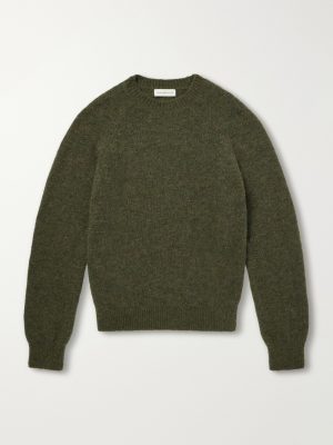 Brushed Alpaca-Blend Sweater