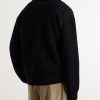 Shawl-Collar Ribbed Wool Cardigan - BK Shawl-Collar Ribbed Wool Cardigan - BK