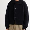 Shawl-Collar Ribbed Wool Cardigan - FR Shawl-Collar Ribbed Wool Cardigan - FR