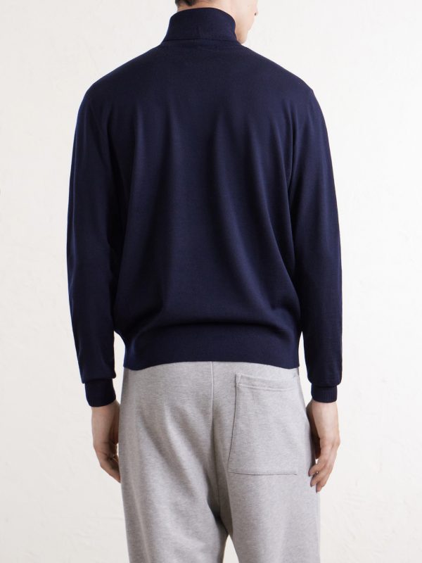 Merino Wool Rollneck Sweater - BK Merino Wool Rollneck Sweater - BK