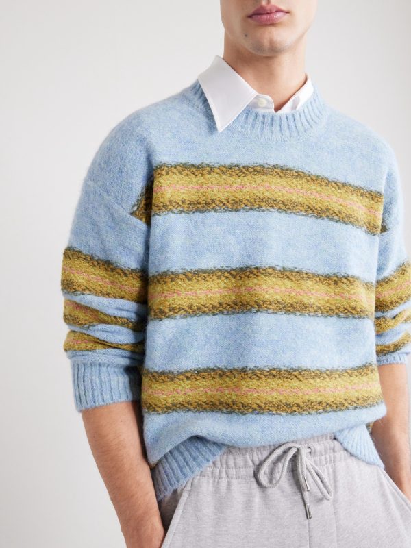 Master Striped Alpaca-Blend Sweater - CU Master Striped Alpaca-Blend Sweater - CU