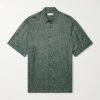 Camp-Collar Printed Satin Shirt Camp-Collar Printed Satin Shirt