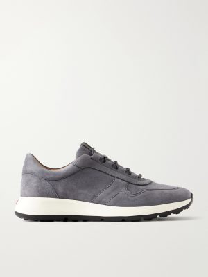 Paneled Suede Sneakers
