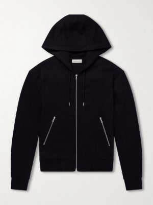 Cotton-Jersey Zip-Up Hoodie