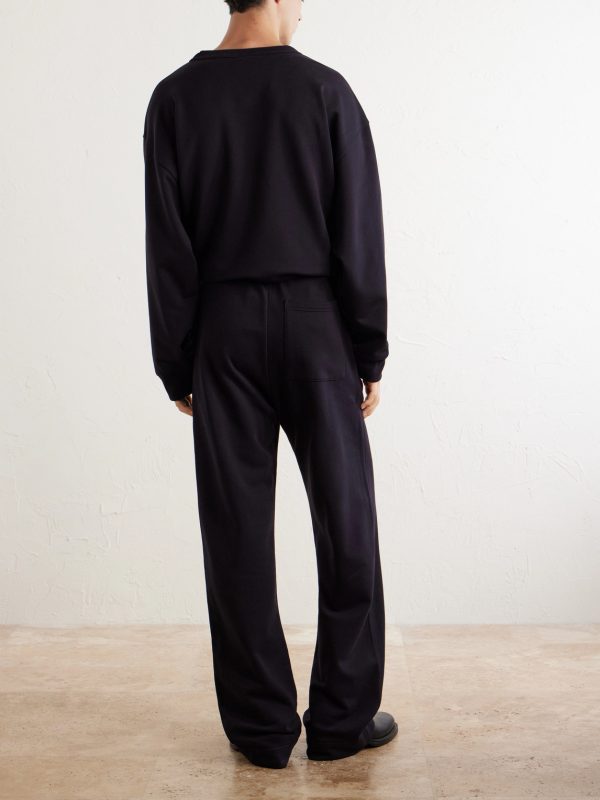 Hamer Straight-Leg Cotton-Jersey Sweatpants - BK Hamer Straight-Leg Cotton-Jersey Sweatpants - BK