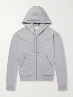 Cotton-Jersey Zip-Up Hoodie