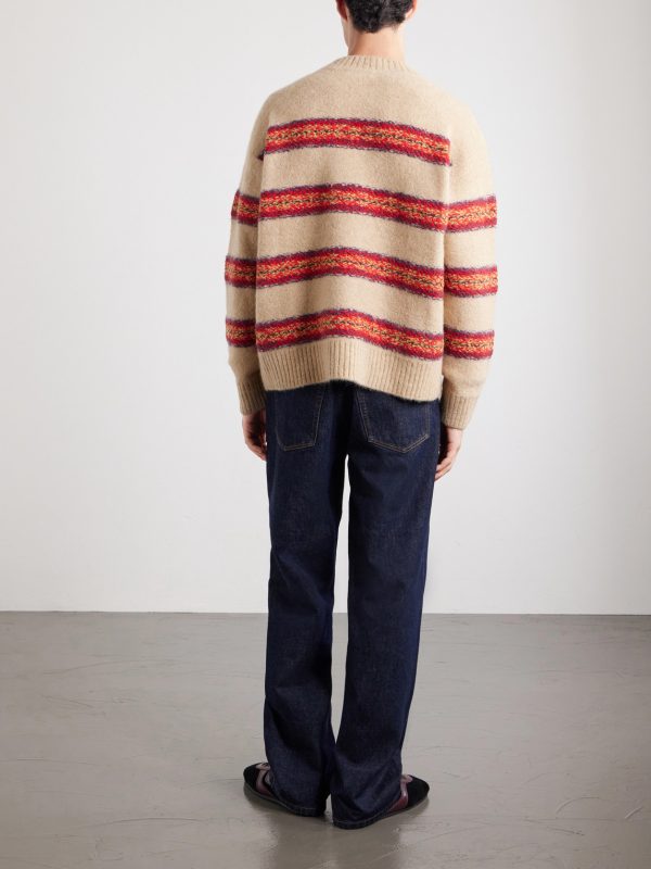 Master Striped Alpaca-Blend Sweater - BK Master Striped Alpaca-Blend Sweater - BK