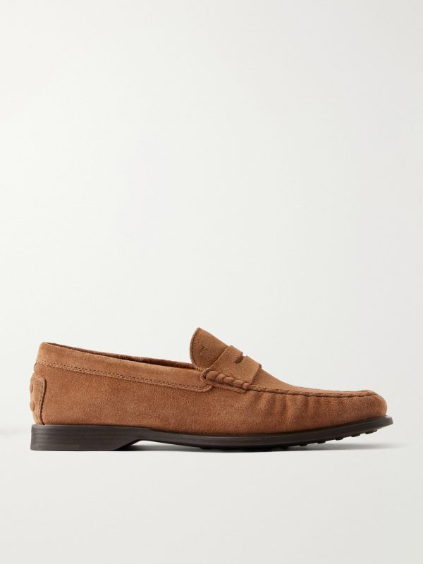 Gathered Suede Penny Loafers Gathered Suede Penny Loafers