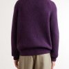 Brushed Alpaca-Blend Sweater - BK Brushed Alpaca-Blend Sweater - BK