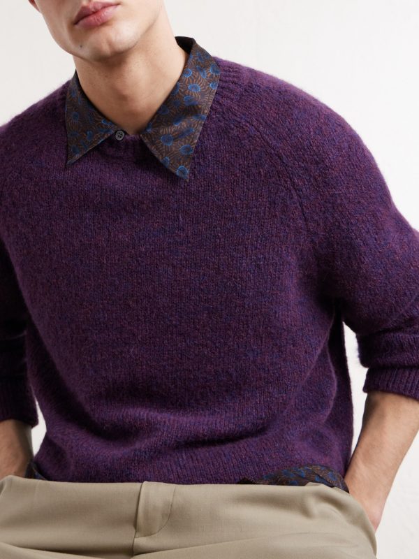 Brushed Alpaca-Blend Sweater - CU Brushed Alpaca-Blend Sweater - CU